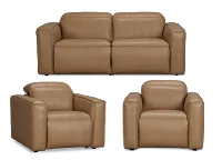 Ryland Brown Lthr/vinyl Power Reclining Living Room
