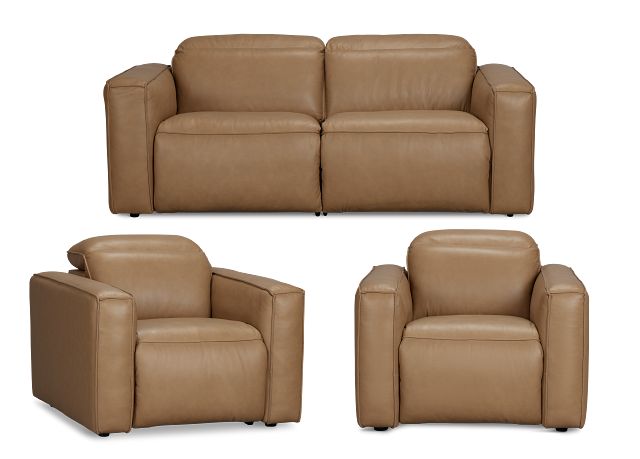 Ryland Brown Lthr/vinyl Power Reclining Living Room