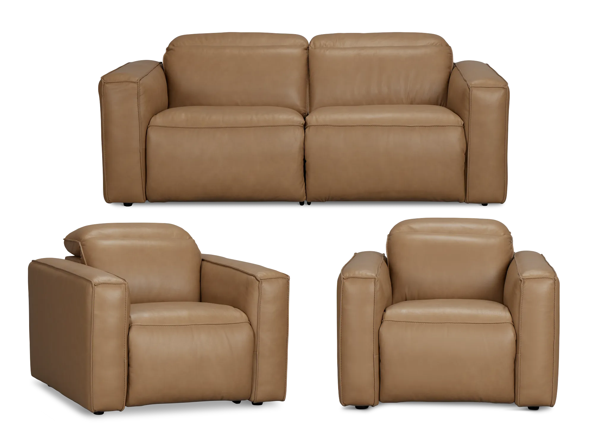 Ryland Brown Lthr/vinyl Power Reclining Living Room