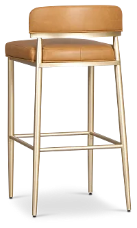 Wren Brown Fabric Adjustable Barstool