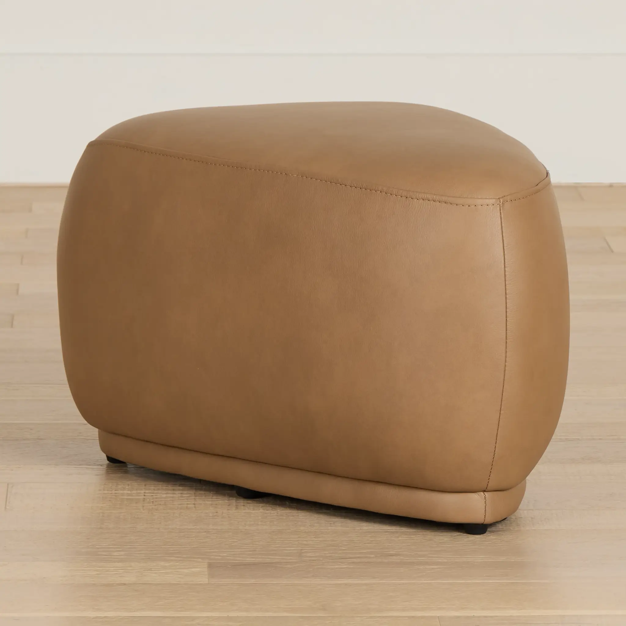 Jovi Brown Leather Small Accent Ottoman Jovi Brown Leather Small Accent Ottoman