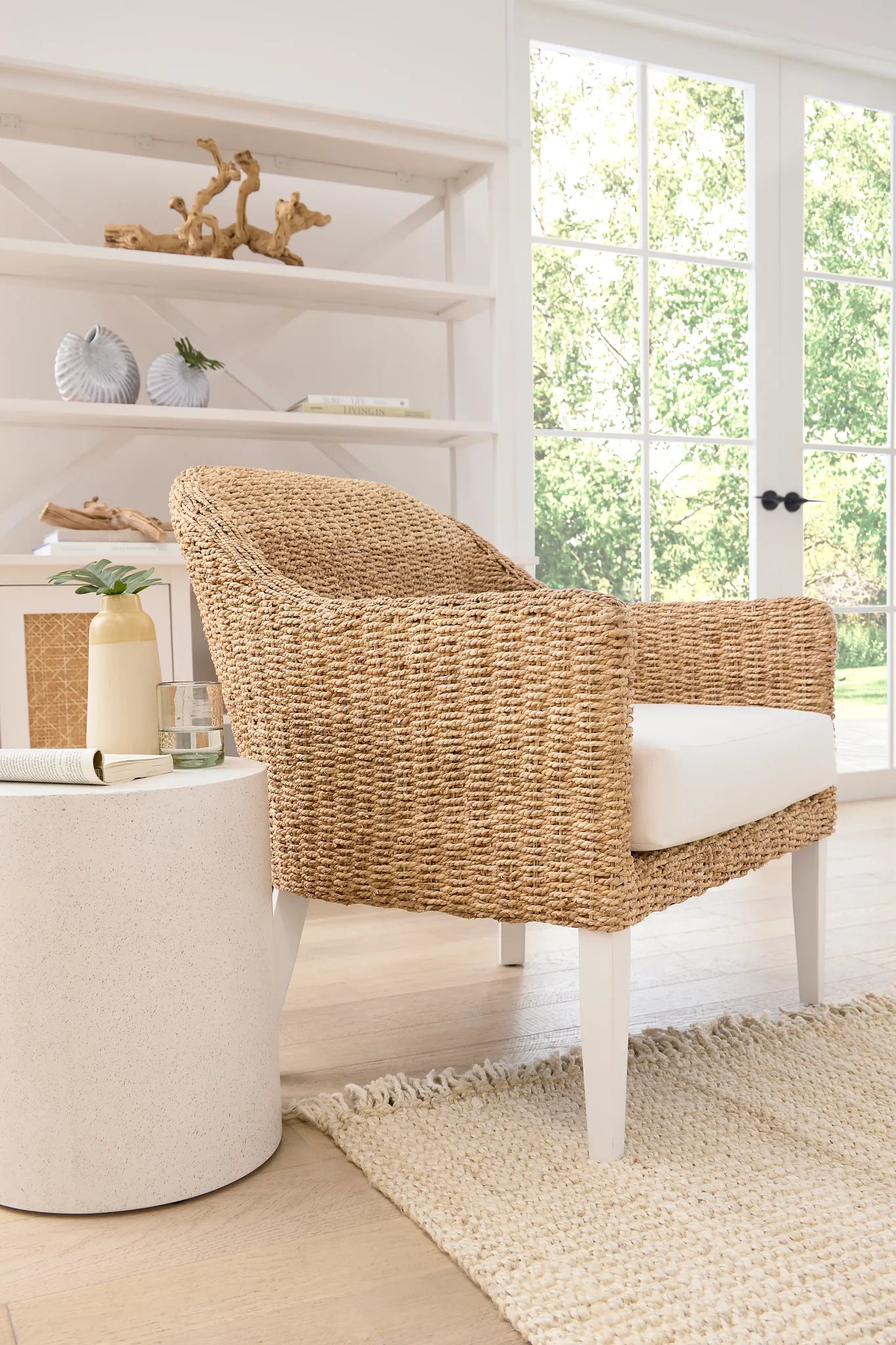 Marley Light Tone Woven Accent Chair