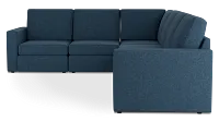 Citymod Blue Fabric Medium Two-arm Sectional