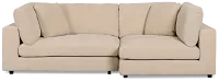 Lounge Light Beige Fabric Right Chaise Sectional