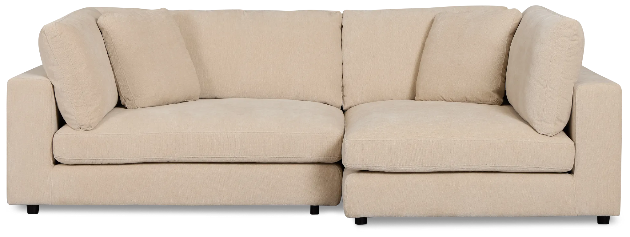 Lounge Light Beige Fabric Right Chaise Sectional