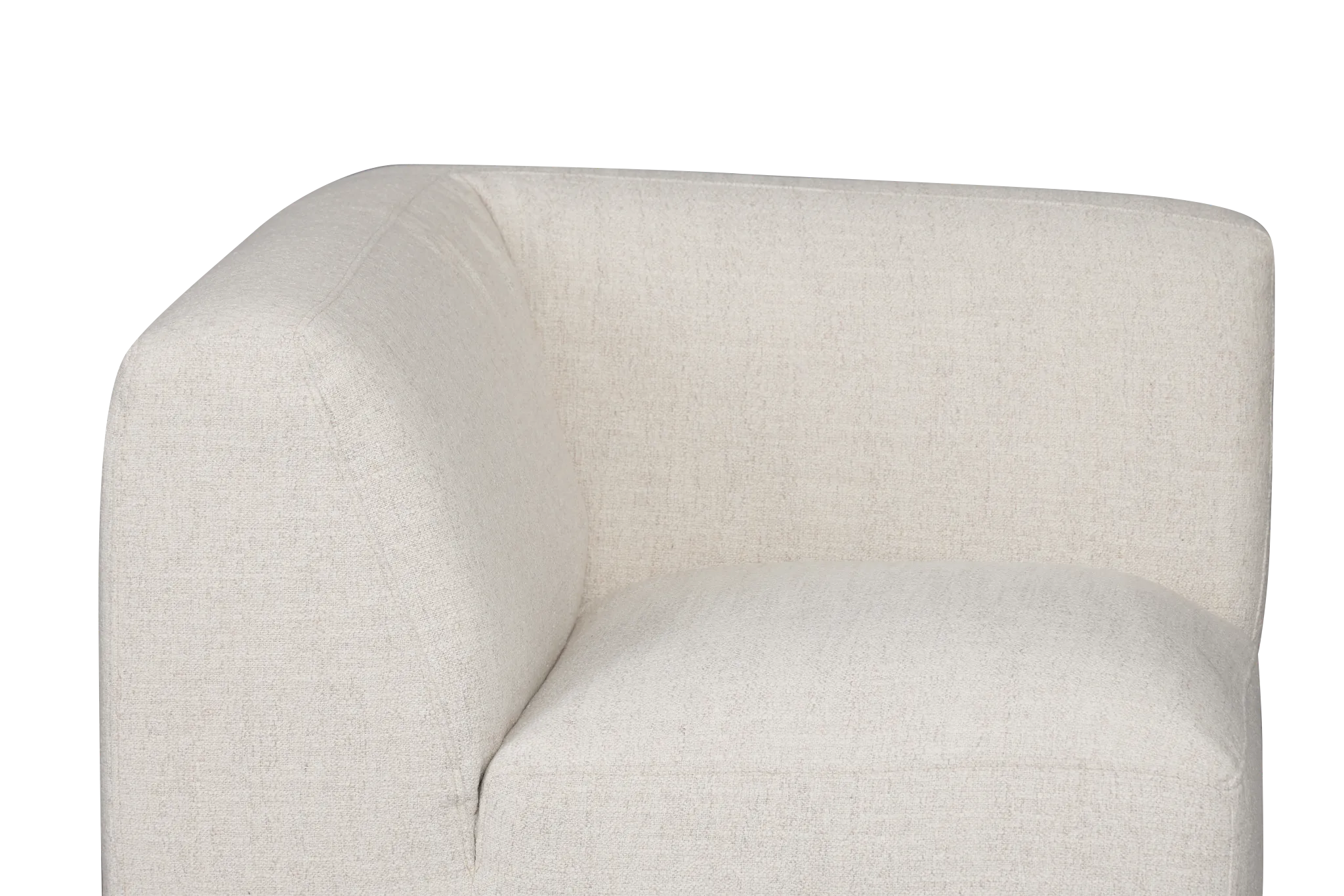 Baylor Light Beige Fabric Corner Chair