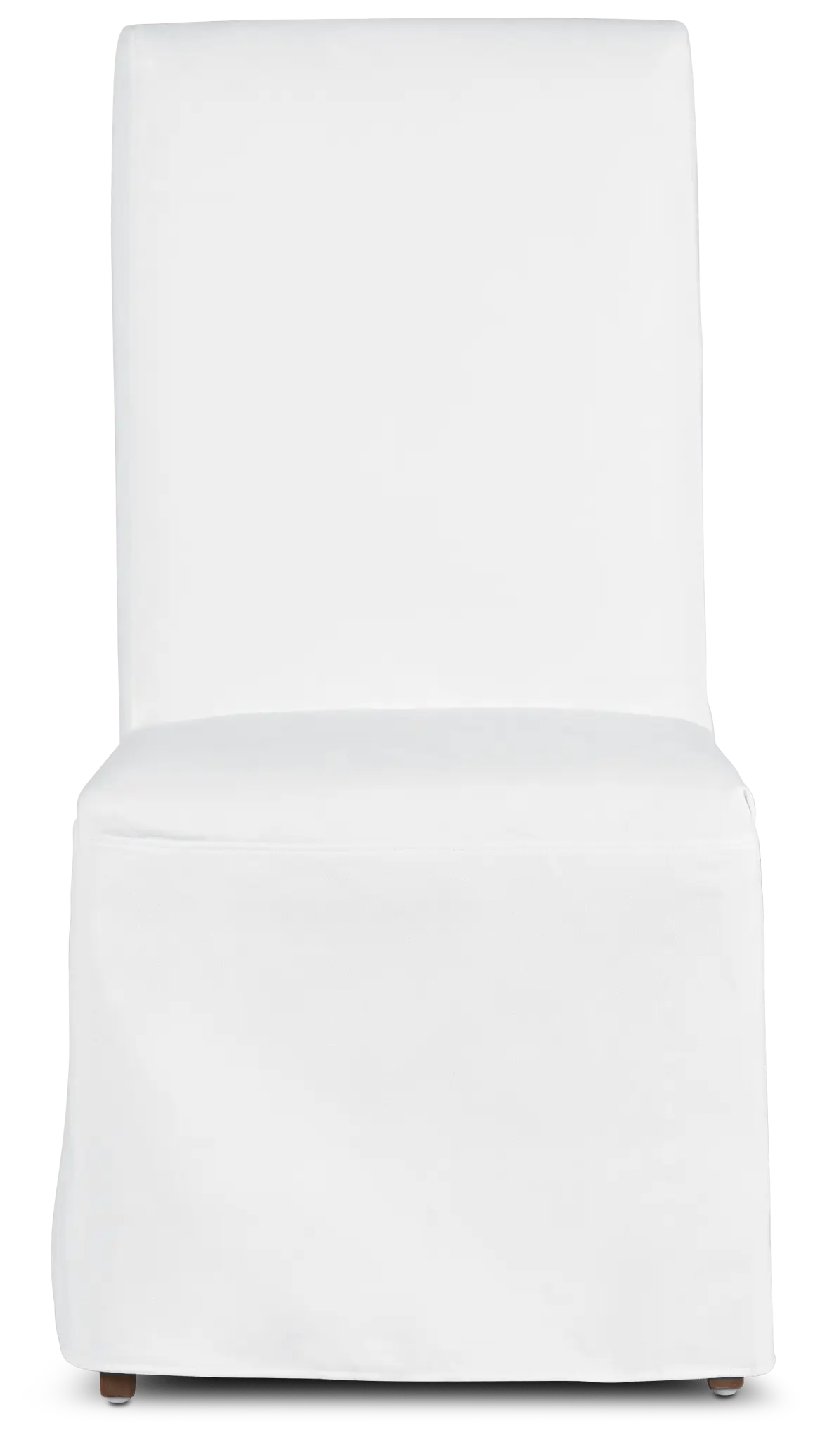 Harbor White Long Slipcover Chair With Medium-tone Leg Harbor White Long Slipcover Chair With Medium-tone Leg