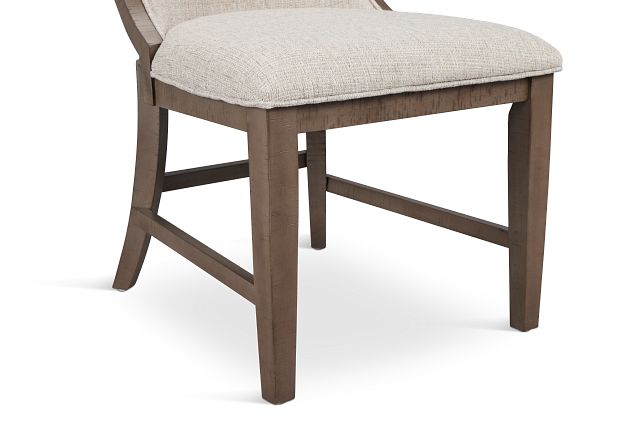 Heron Cove Light Tone Curved Upholstered Side Chair