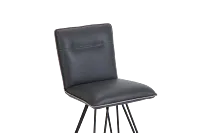 Demi Dark Gray Swivel 24" Upholstered Barstool