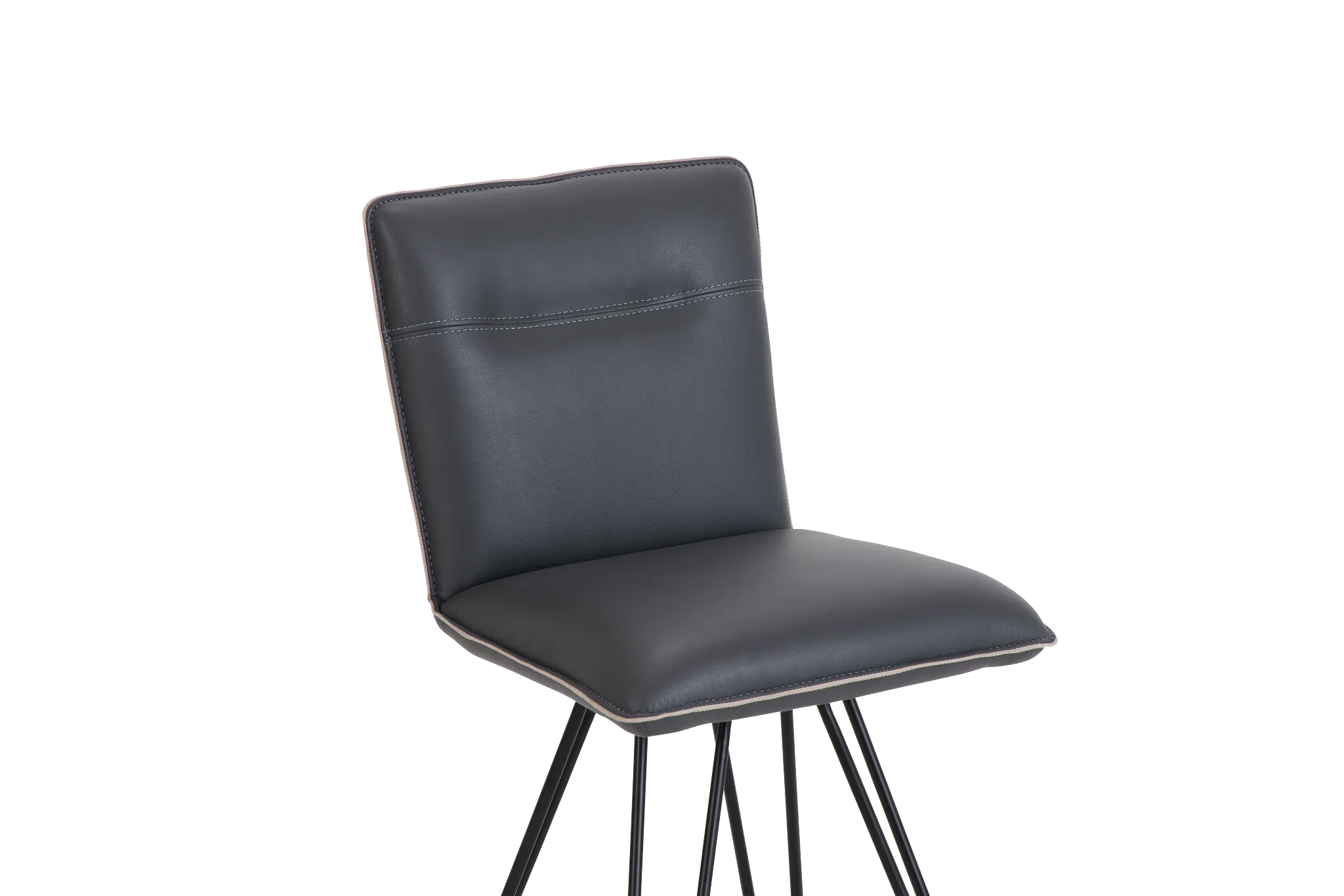 Demi Dark Gray Swivel 24" Upholstered Barstool