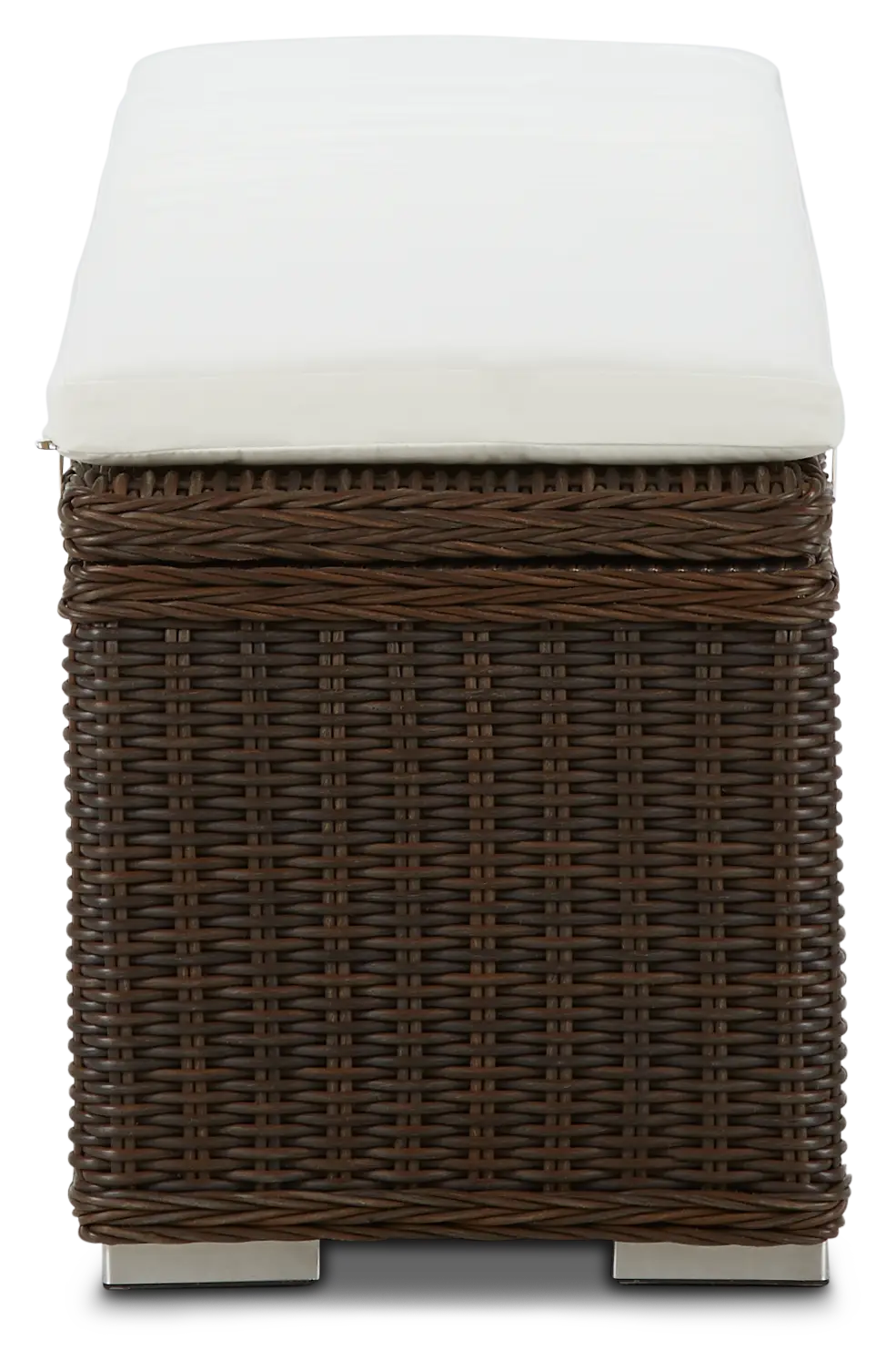 Southport White Woven Dining Bench Southport White Woven Dining Bench