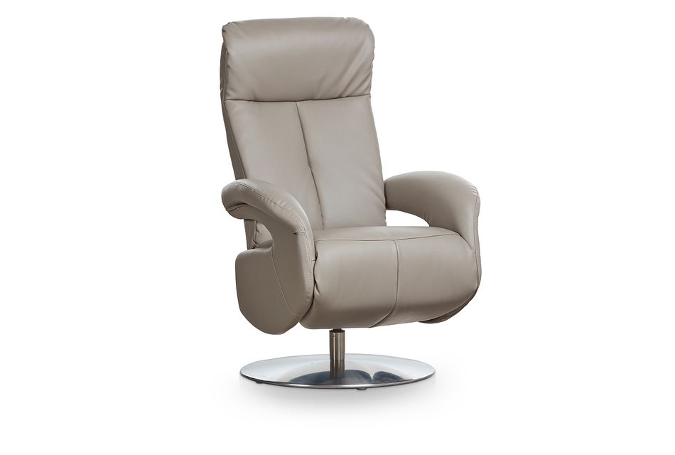 Lewis Gray Micro Swivel Recliner Living Room Recliners City