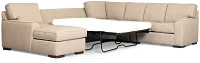 Sinclair Brown Fabric Left Chaise Cooling Memory Foam Sleeper Sectional