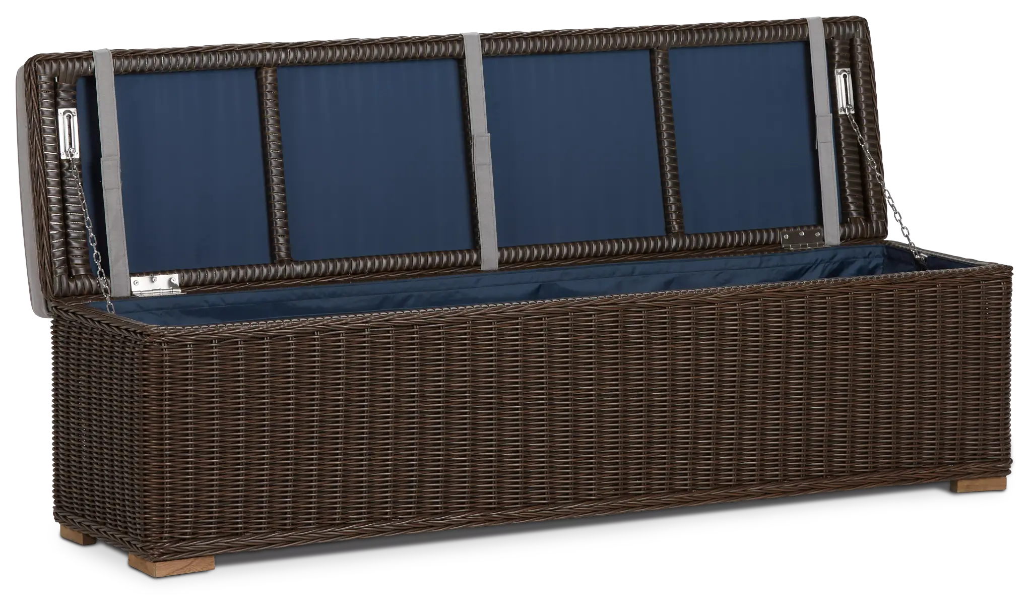 Canyon Dark Brown Gray Woven Dining Bench Canyon Dark Brown Gray Woven Dining Bench