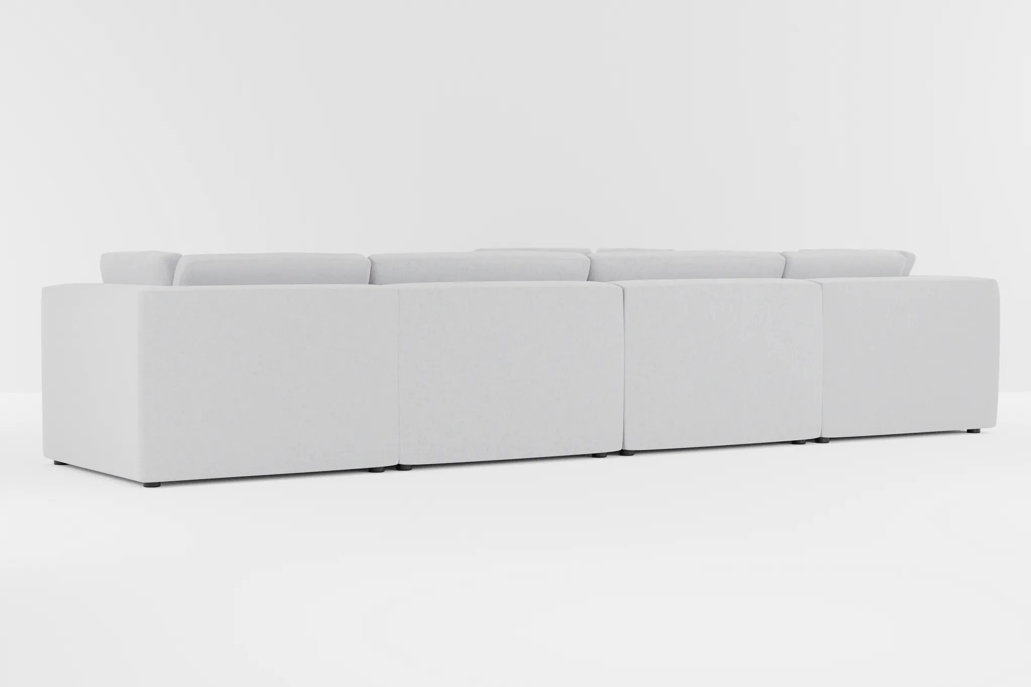 Destin Delray Light Gray Fabric 6-piece Modular Sectional