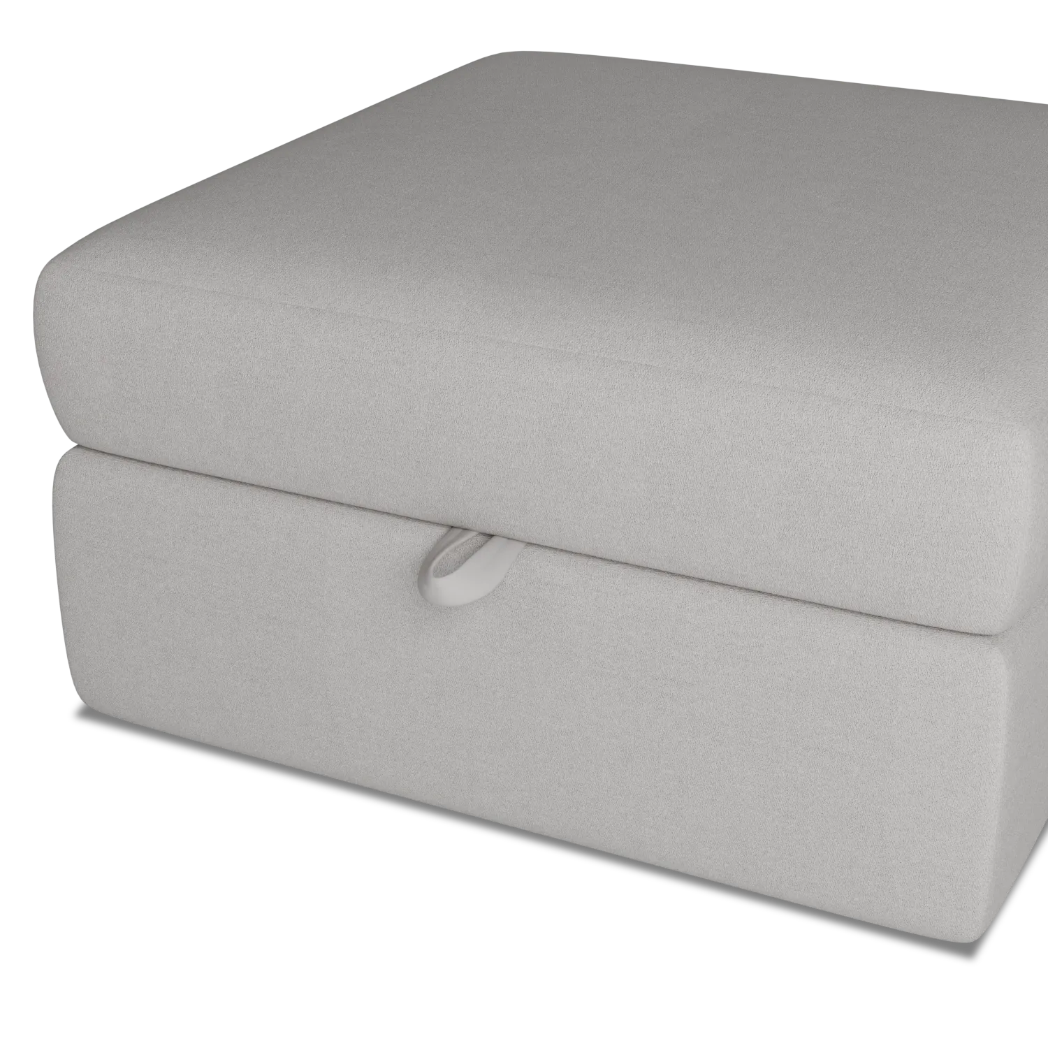 Citymod Light Gray Fabric Storage Ottoman