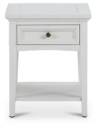 Heron Cove White Rectangular End Table