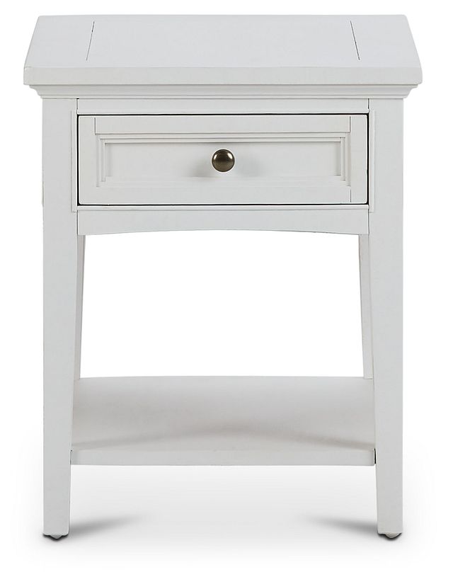 Heron Cove White Rectangular End Table