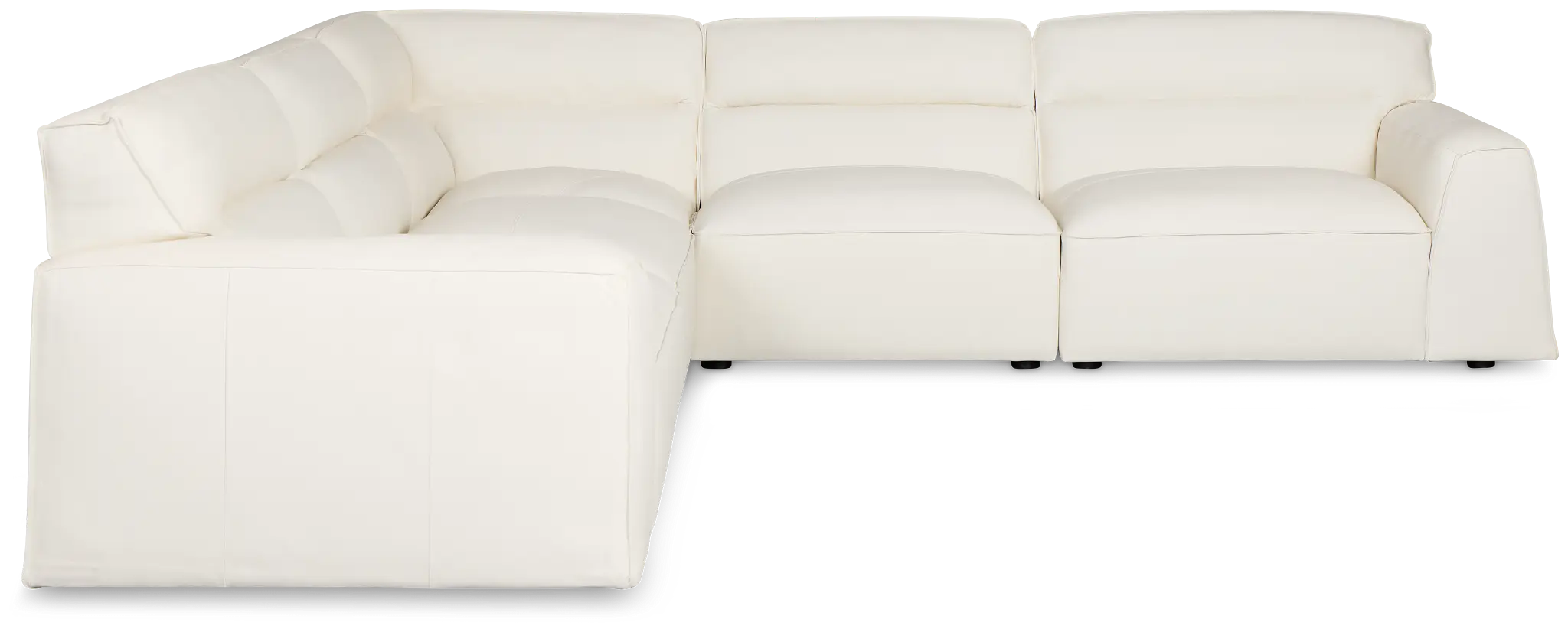 Blanca White Leather 5-piece Modular Sectional Blanca White Leather 5-piece Modular Sectional