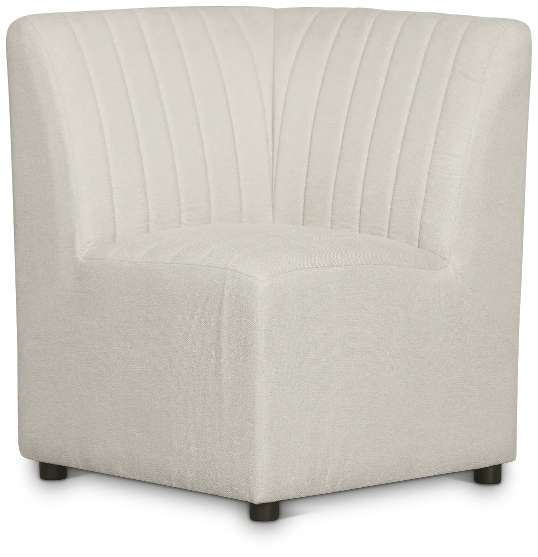 Tifton Light Beige Corner Bench