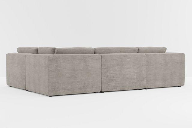 Destin Victory Gray Fabric 6-piece Pit Sectional