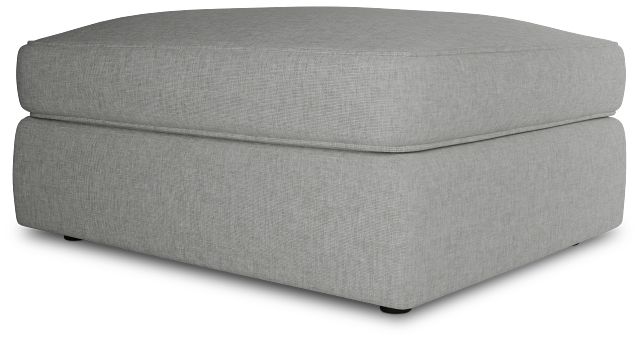 Siesta Delray Light Gray Fabric Ottoman