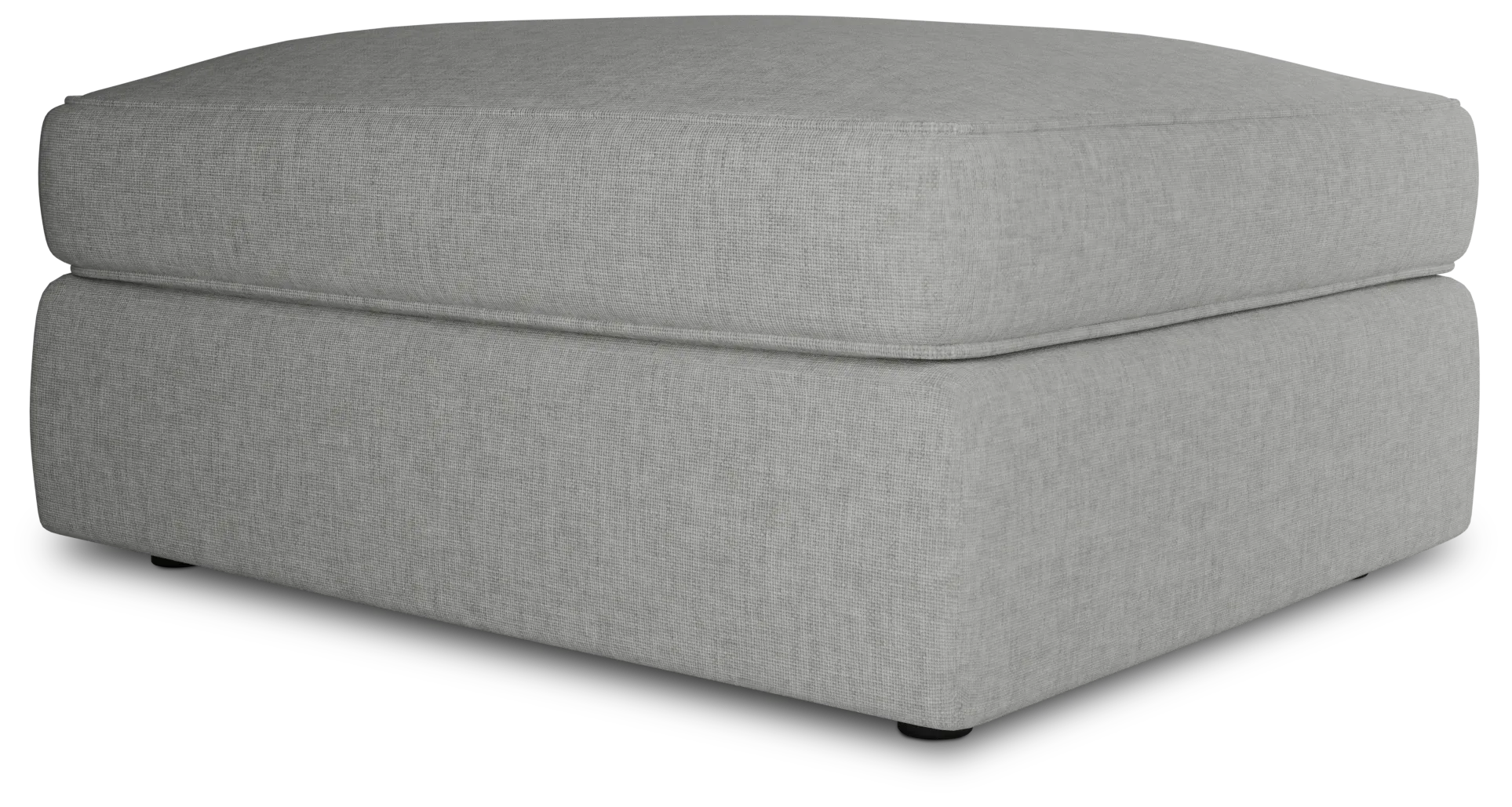 Siesta Delray Light Gray Fabric Ottoman