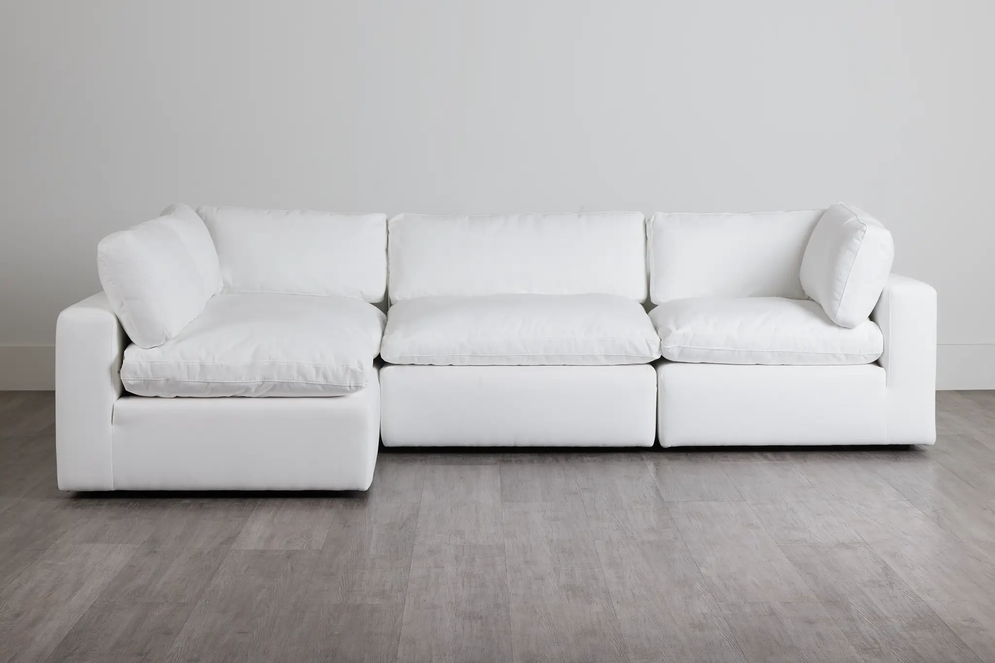 Grant White Fabric 4-piece Modular Sectional Grant White Fabric 4-piece Modular Sectional