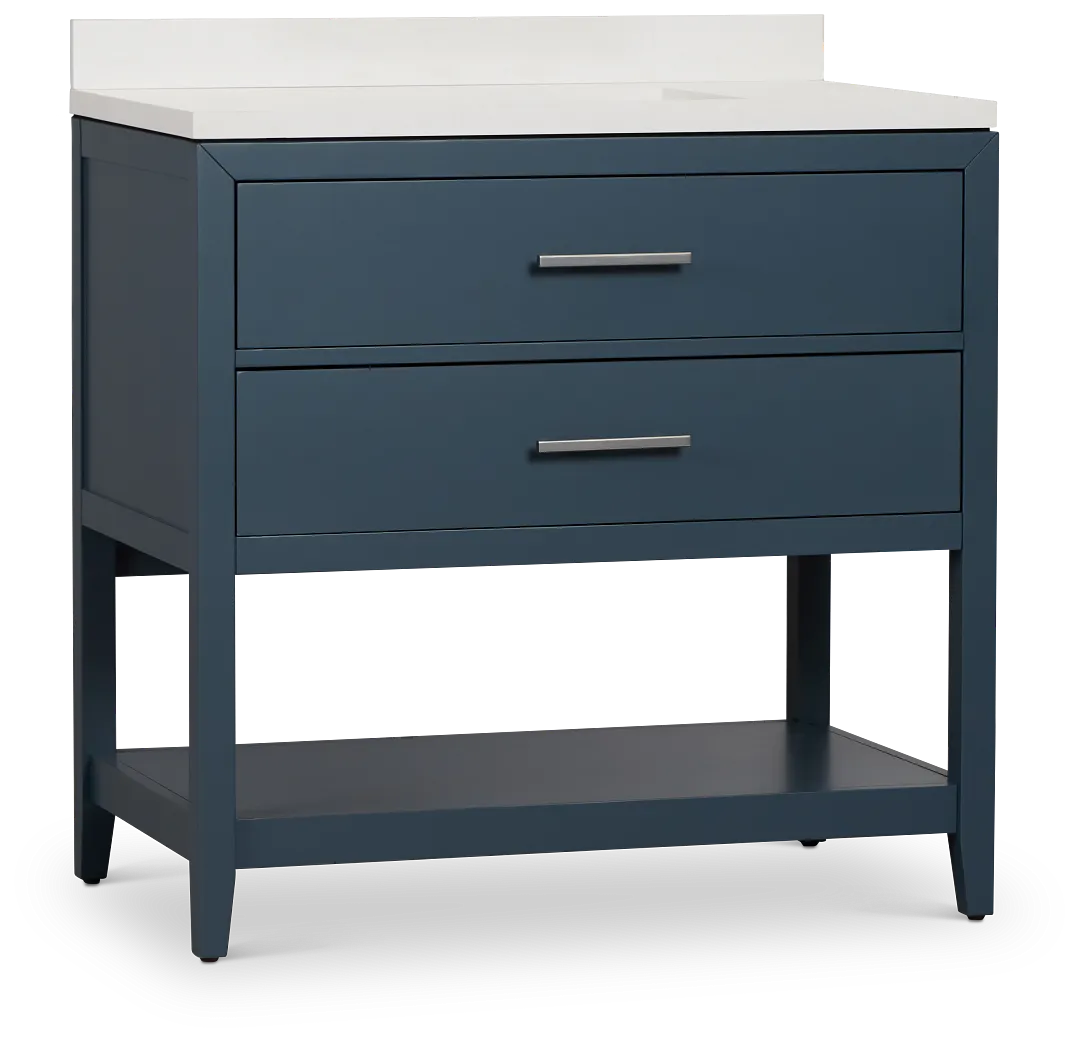 Alden Blue 36" Single Bathroom Vanity