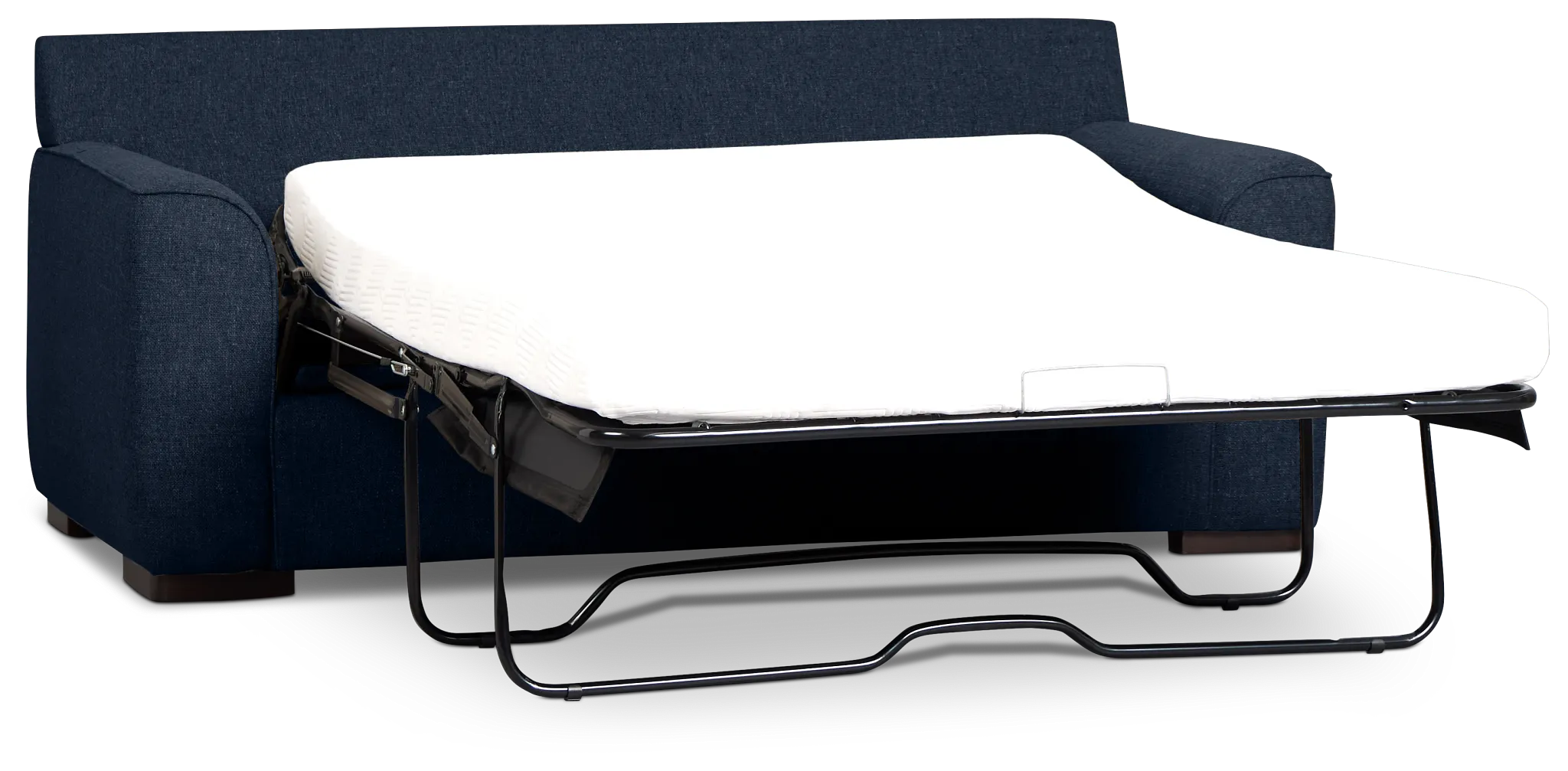 Sinclair Dark Blue Fabric Cooling Memory Foam Sleeper