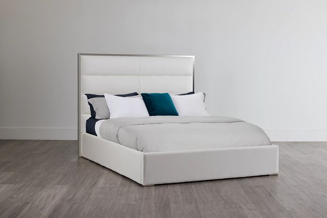 Cortina White Uph Platform Bed (0)