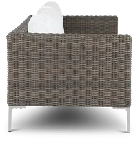 Tulum White Woven Sofa W/ 2 Cushions