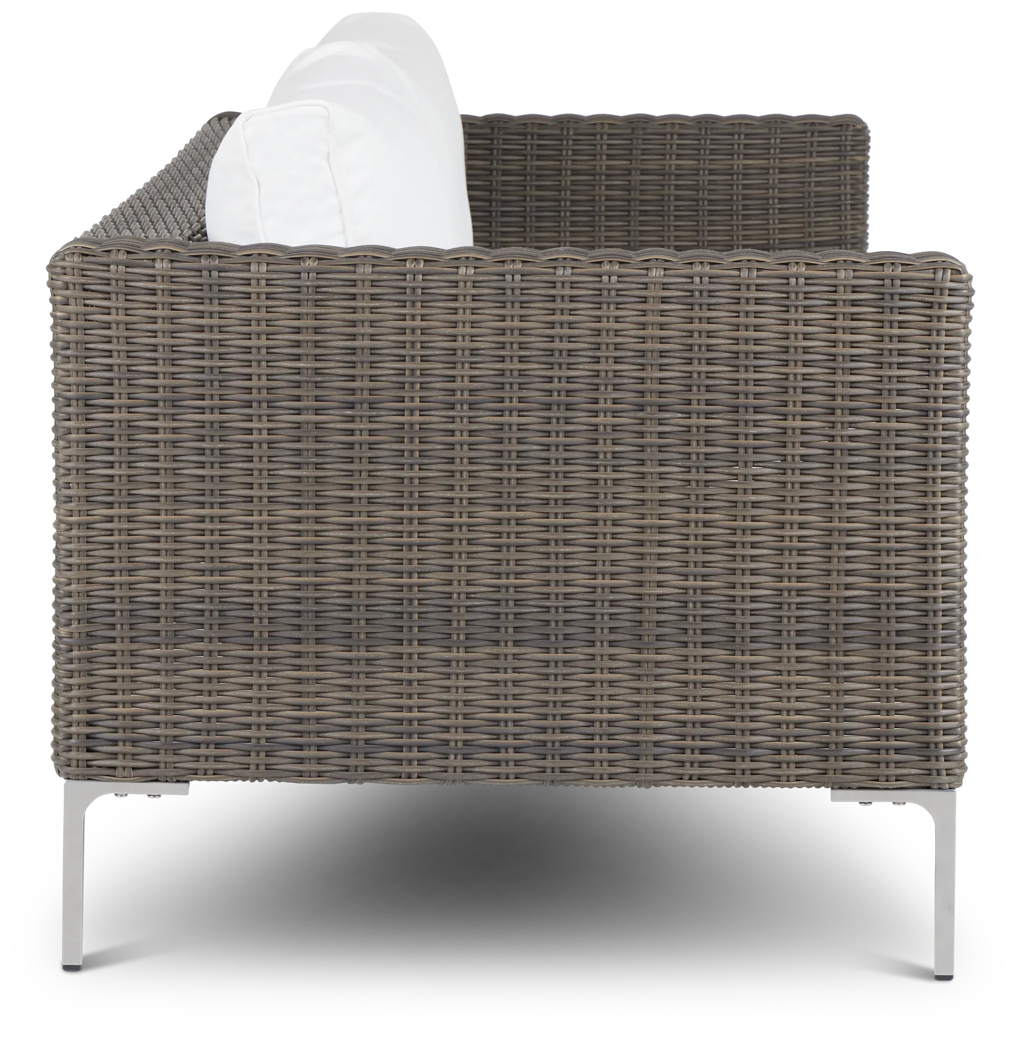 Tulum White Woven Sofa W/ 2 Cushions