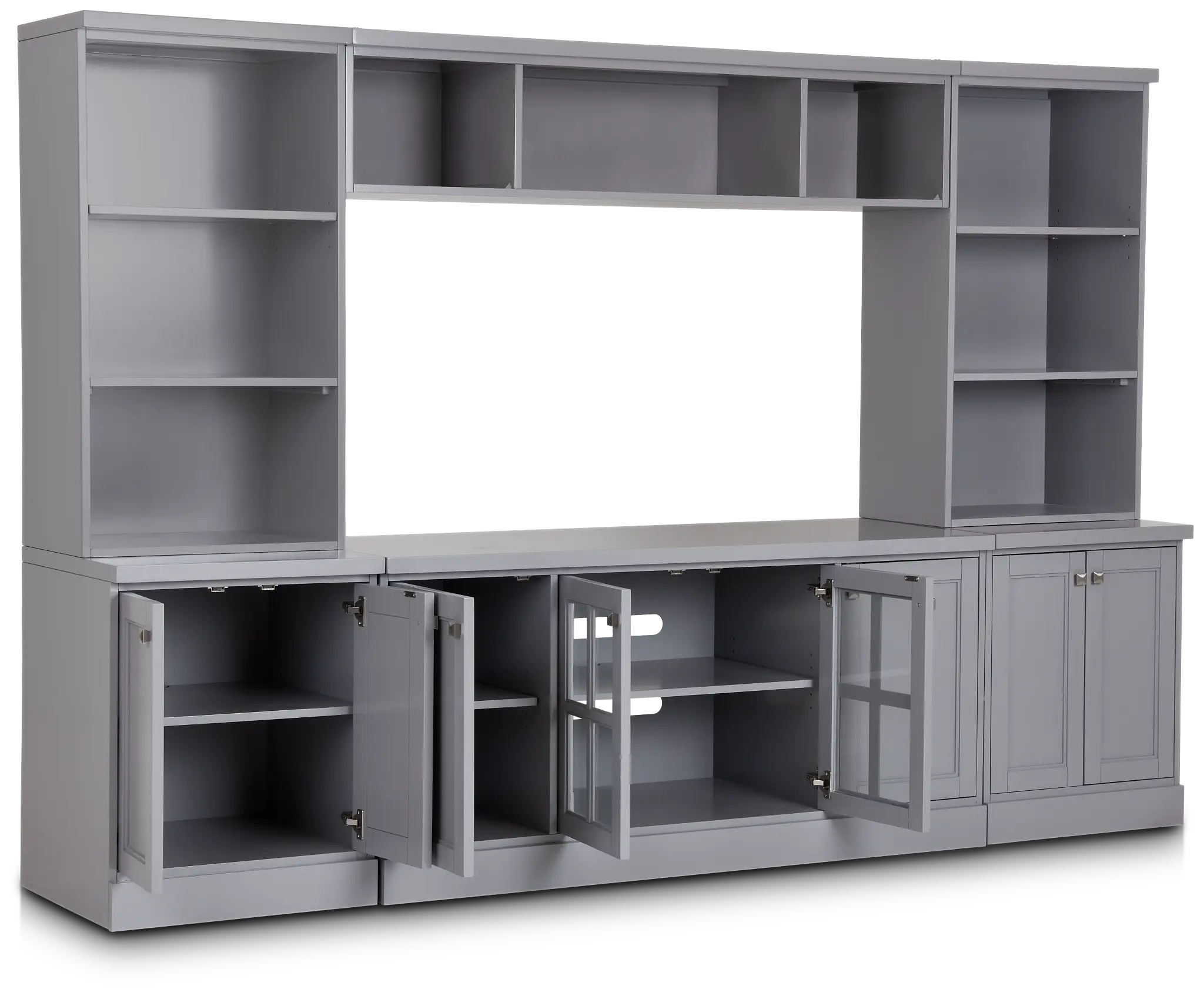 Newport Gray Door Entertainment Wall Newport Gray Door Entertainment Wall