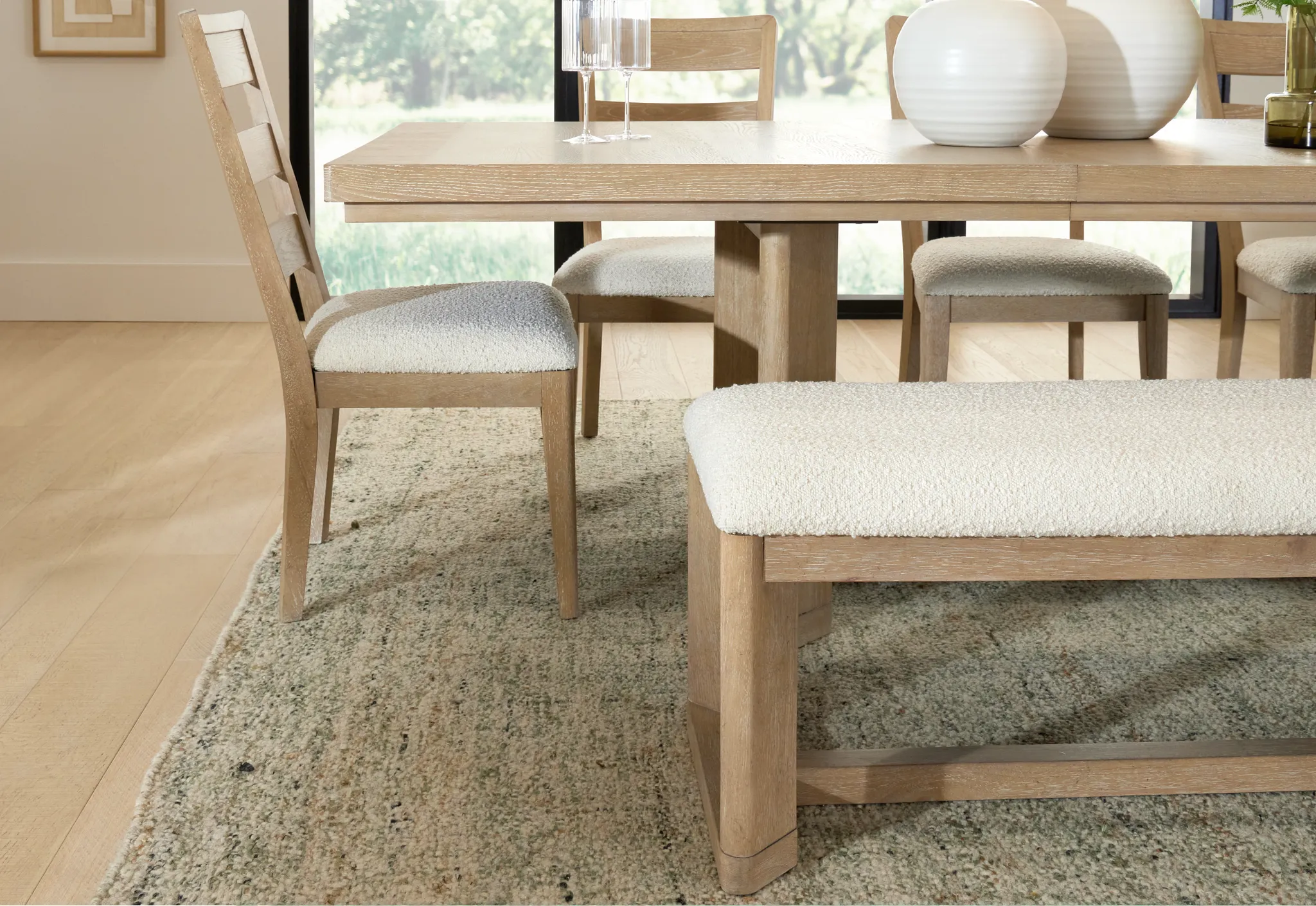 Alton Light Tone Rect Trestle Table