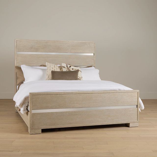 Miramar Light Tone Panel Bed
