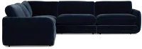 Jules Dark Blue Velvet 5-piece Modular Sectional