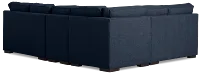 Sinclair Dark Blue Fabric Medium Two-arm Sectional