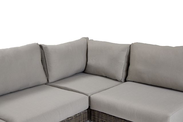 Tulum Gray Woven 5-piece Modular Sectional