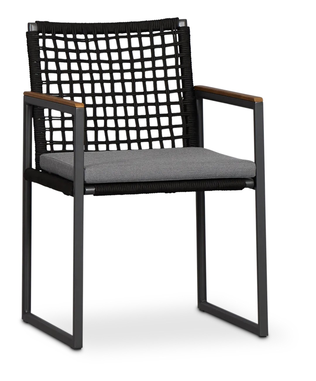 Sunrise Dark Gray Teak Arm Chair