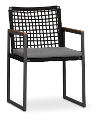 Sunrise Dark Gray Teak Arm Chair