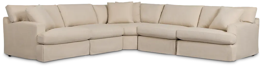 Marren Beige Fabric Large Two-arm Sectional Marren Beige Fabric Large Two-arm Sectional