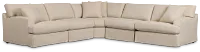 Marren Beige Fabric Large Two-arm Sectional