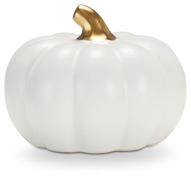 Pumpkin White Small Tabletop Accessory