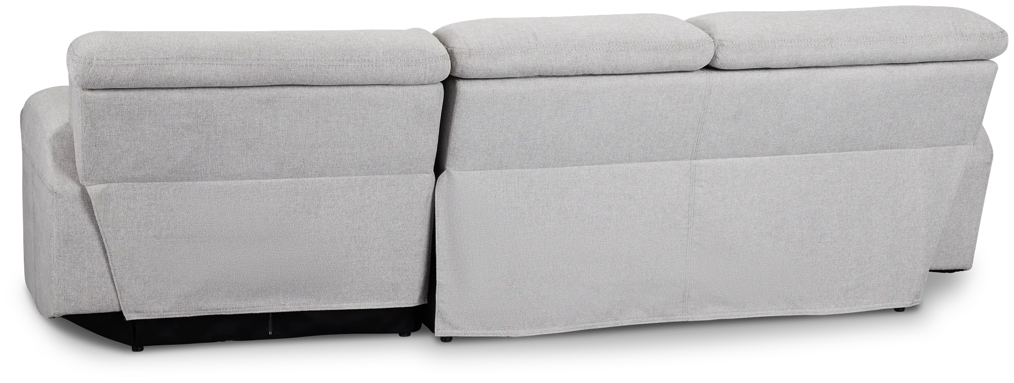 Callum Light Gray Storage Small Right Power Chaise Sleeper Sectional