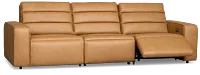 Sawyer Light Brown Micro 3-piece Modular Power Sofa