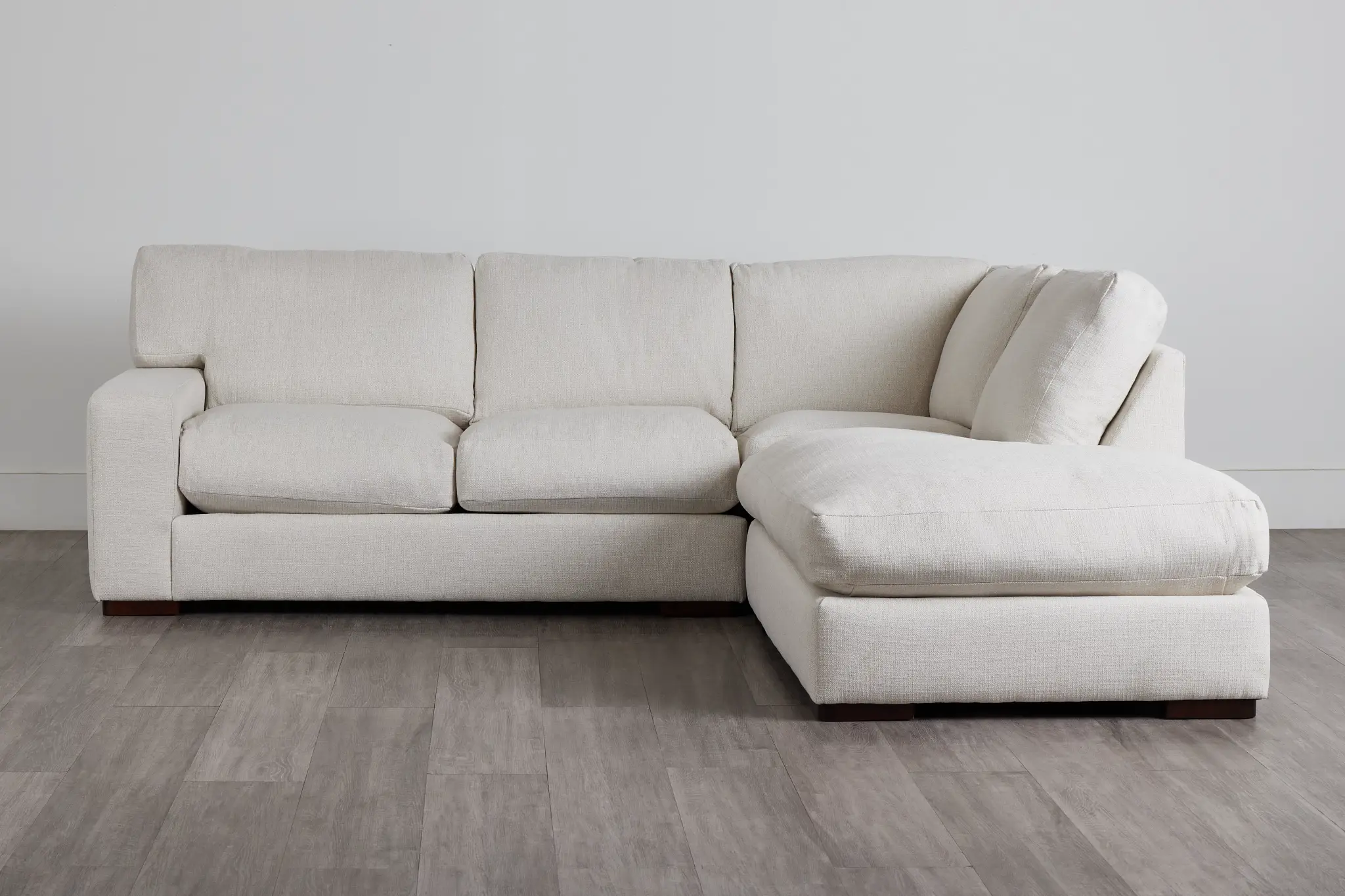Veronica White Down Right Bumper Sectional Veronica White Down Right Bumper Sectional