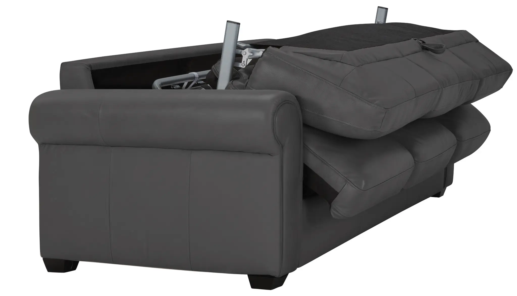 Lincoln Dark Gray Lthr/vinyl Memory Foam Sleeper Lincoln Dark Gray Lthr/vinyl Memory Foam Sleeper