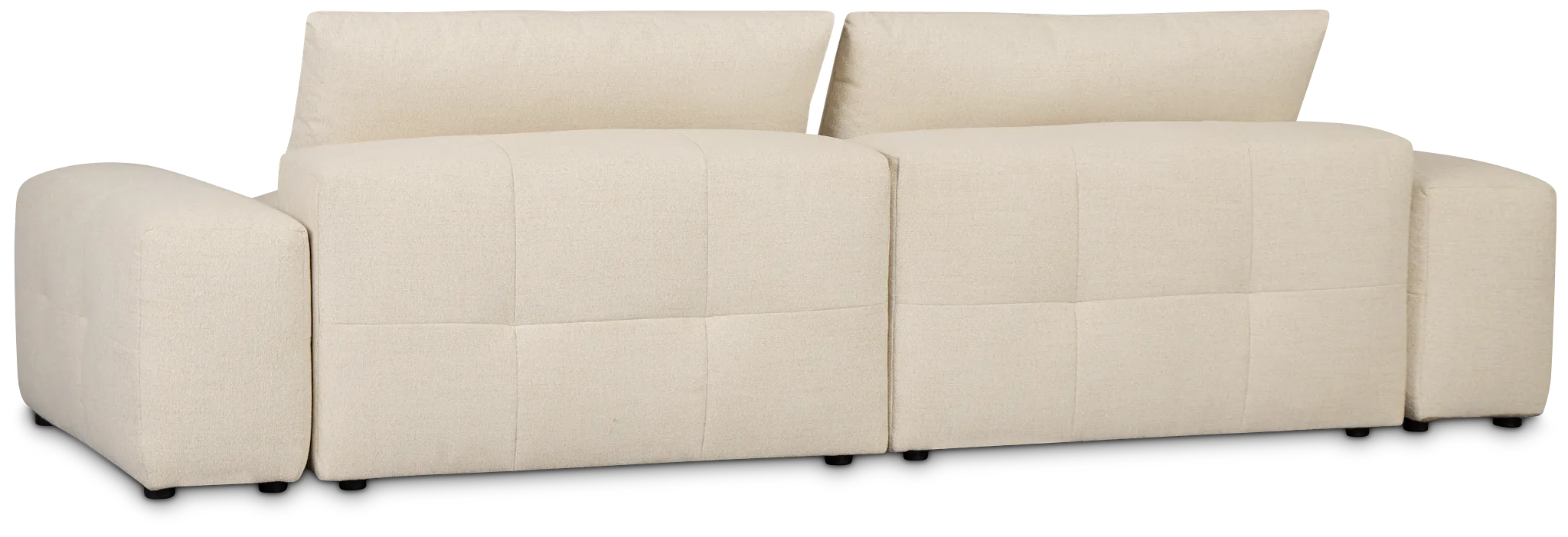 Remi Light Beige Fabric 2-piece Modular Sofa