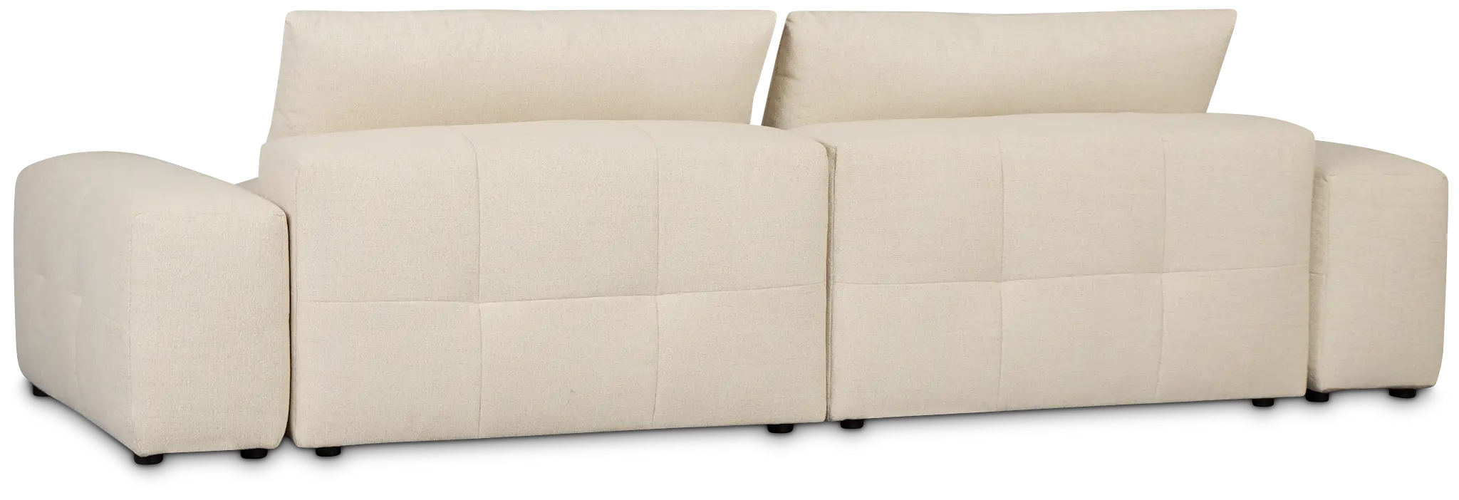 Remi Light Beige Fabric 2-piece Modular Sofa Remi Light Beige Fabric 2-piece Modular Sofa